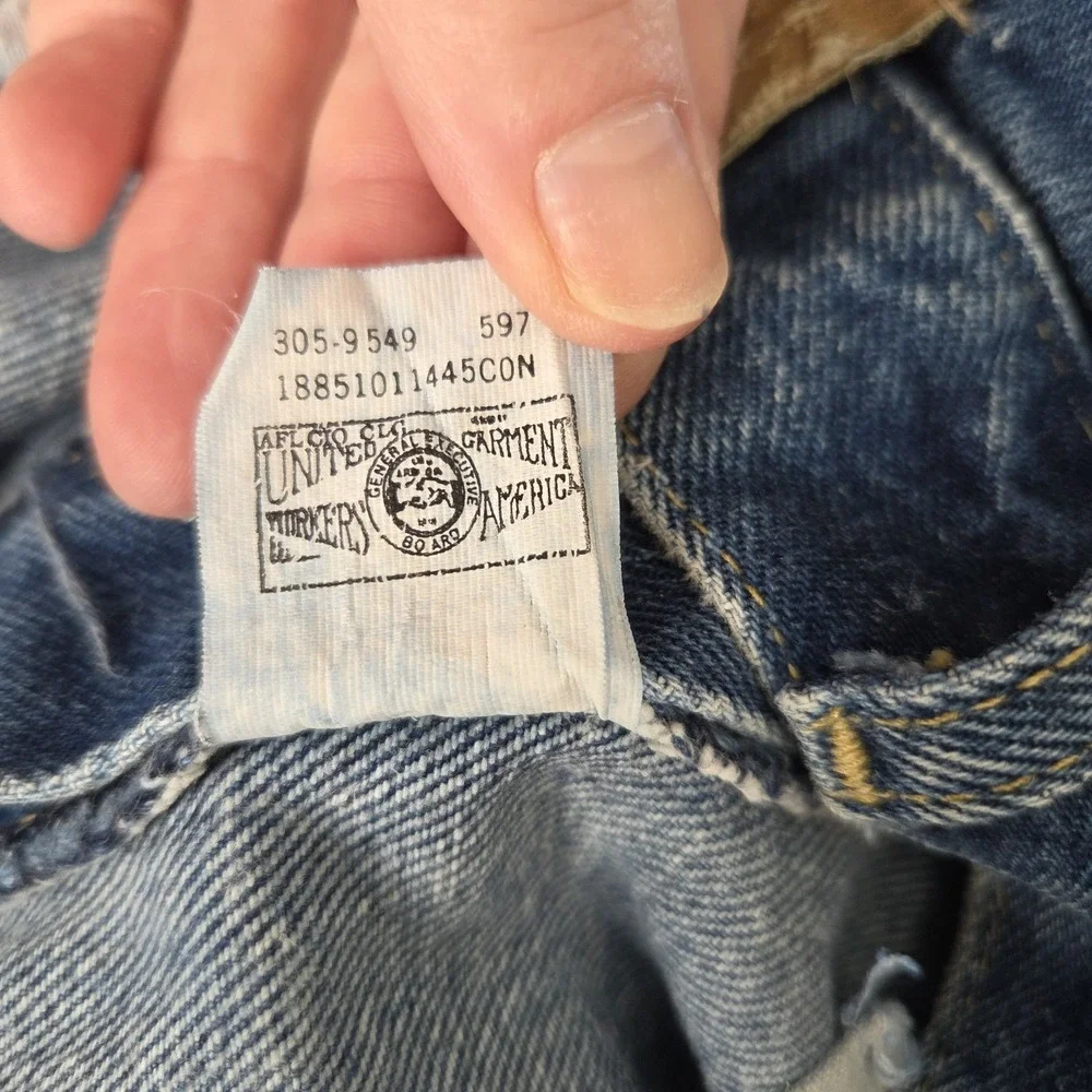 Vtg 70s LEE Jeans Womens 30x30 Blue Denim Straight High Rise‎ Western Workwear